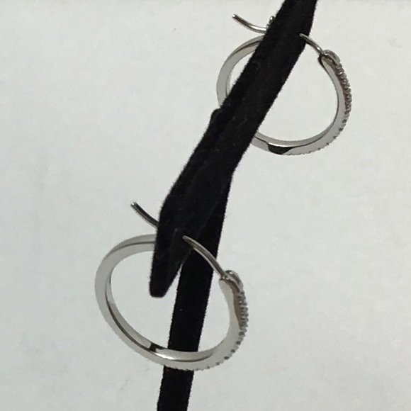 (925) Round Diamond Earrings - Picture 3 of 6